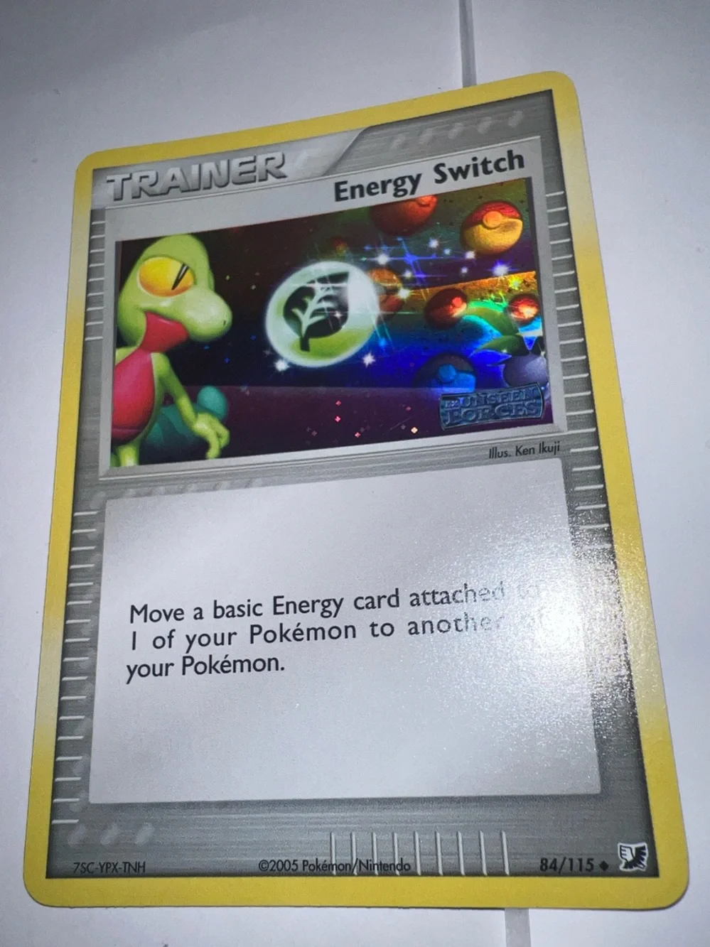 Pokemon Trainer Card - Yellow Border Energy Switch